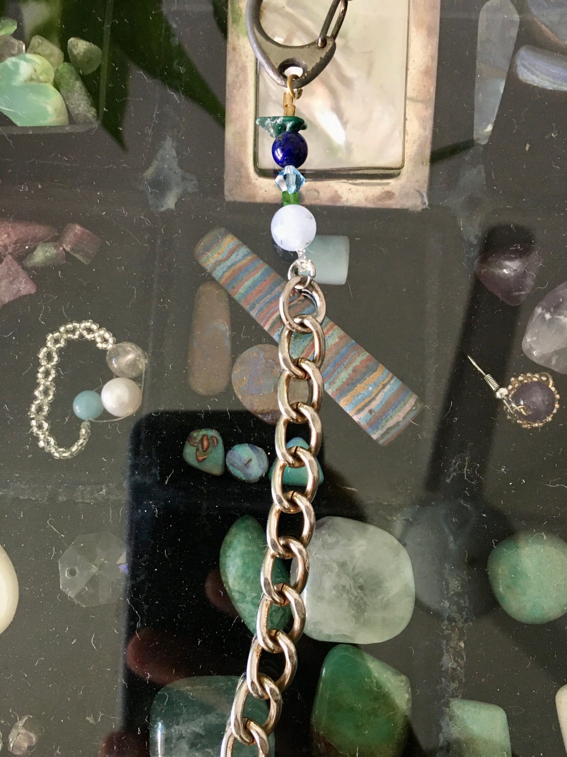 Turquoise amulet key-chain